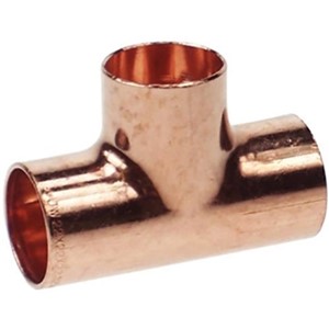 K07280 Copper E/F Equal Tee 22mm (10)