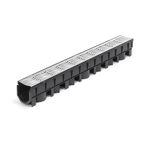 D701 - FloPlast - Galvanised Channel Drain (including Grate) - 110mm