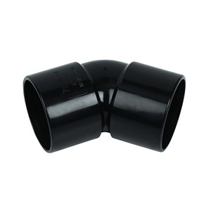 WS19B - FloPlast - 135* Bend ABS Solvent - Black - 40mm