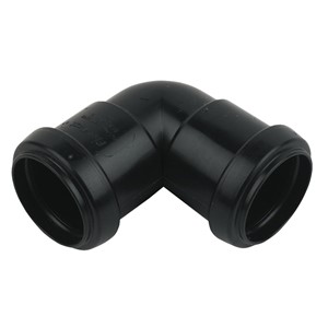 WP10B - FloPlast - 90* Bend Push-Fit - Black - 32mm