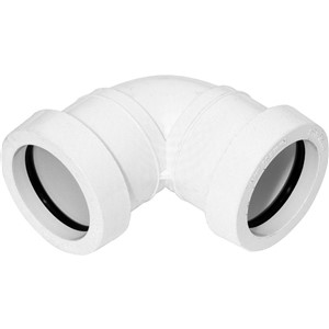 WP10W - FloPlast - 90* Bend Push-Fit - White - 32mm