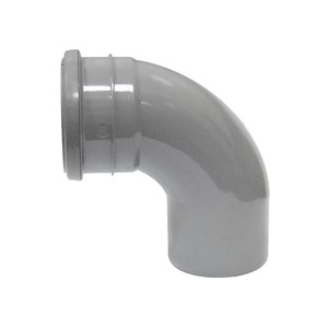 SP161G - FloPlast - 92.5* Single Socket Bend - Grey - 110mm