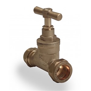 SCP1525 - Brass Stopcock for Connecting to MDPE Pipe - 15mm x 25mm